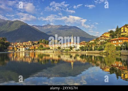 Mergozzo am Lago Maggiore, Mergozzo am Lago Maggiore in Norditalien Stockfoto