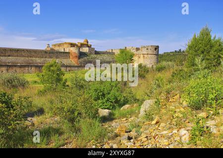 Fort von Salses in Südfrankreich, altes Fort de Salses in Südfrankreich Stockfoto