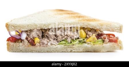 Frischen Thunfisch Sandwich (auf Weiß isoliert) Stockfoto