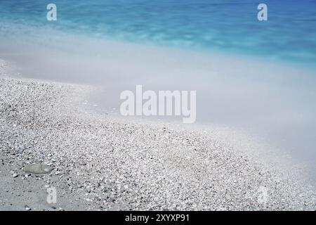 Lange Exposition an einem Kiesstrand, Griechenland, Europa Stockfoto