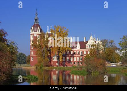 Schloss Bad Muskau, Schloss Bad Muskau in der Lausitzer, Deutschland, Europa Stockfoto