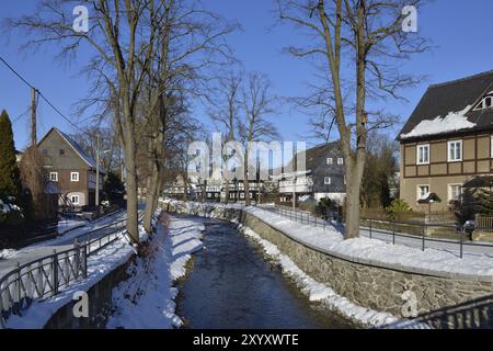 Großschoenau im Dreieck. Vizeklotte, County goerlitz Stockfoto