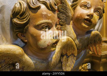 Angeles del Camarin de la Mare de Deu de Bonany, Ermita de Bonany, siglo XVII.Petra.Mallorca.Islas Baleares. Espana Stockfoto