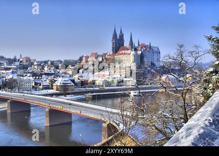 Schloss Meissen Albrechtsburg Winter 06 Stockfoto