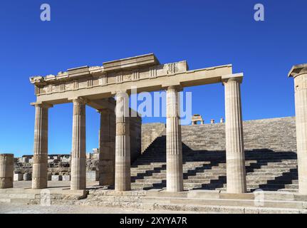 Akropolis von Lindos, Rhodos, Griechenland, Europa Stockfoto