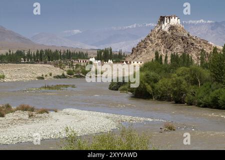 Das buddhistische Kloster Stakna am Indus, Ladakh Stockfoto