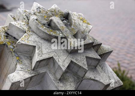 Alte Sonnenuhr in Rinteln (Prinzenhof) Stockfoto