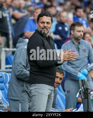 31. August 2024; Cardiff City Stadium, Cardiff, Wales; EFL Championship Football, Cardiff City gegen Middlesbrough; Erol Bulut Manager von Cardiff City Stockfoto