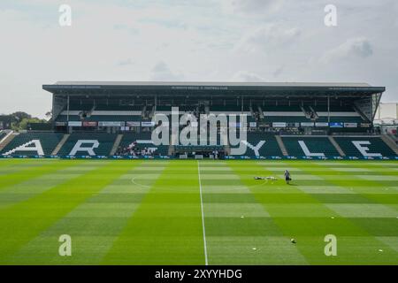 Home Park, Plymouth, Großbritannien. 31. August 2024. EFL Championship Football, Plymouth Argyle gegen Stoke City; Eine allgemeine Ansicht des Home Park, Heimstadion von Plymouth Argyle vor dem Spiel gegen Stoke City Credit: Action Plus Sports/Alamy Live News Stockfoto
