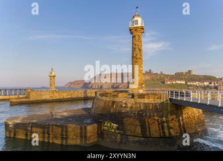 Whitby Pier, North Yorkshire, UK Stockfoto