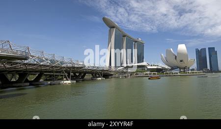 Panorama der Marina Bay, Singapur, Asien Stockfoto