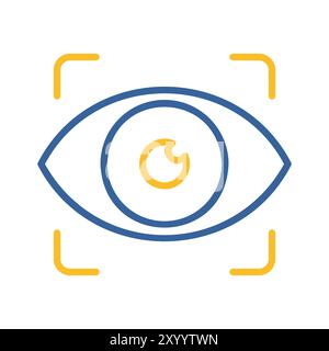 Symbol für den Vektor des Augenscans. Symbol für Netzhautprüfung. Sicherheitsschild. Diagrammsymbol für Ihr Website-Design, Logo, App, UI Stock Vektor