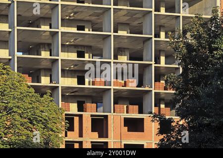 Fragment des Hauses ohne die Vorderwand Stockfoto