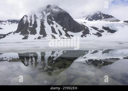 Tarfalasjoen, Kebnekaisefjaell, Norrbotten, Lappland, Schweden, Juli 2015, Europa Stockfoto