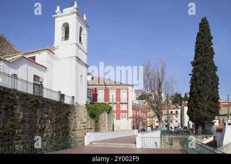 Stadt Lissabon in Portugal, Blick vom Miradouro das Portas do Sol Stockfoto