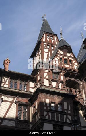 SINAIA, WALACHEI/RUMÄNIEN, 21. SEPTEMBER: Außenansicht der Burg Peles in Sinaia Walachei Rumänien am 21. September 2018 Stockfoto