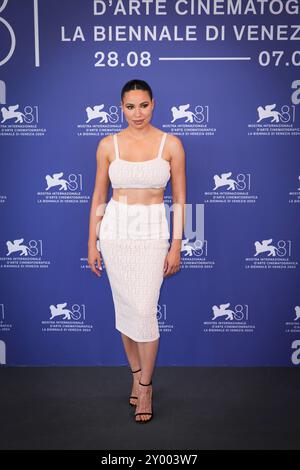 Venedig, Italien. 31. August 2024. Jurnee Smollett nimmt am 31. August 2024 am Fotobesuch „der Orden“ während des 81. Internationalen Filmfestivals von Venedig im Palazzo del Casino in Venedig Teil. (Foto: Daniele Cifala/NurPhoto) Credit: NurPhoto SRL/Alamy Live News Stockfoto