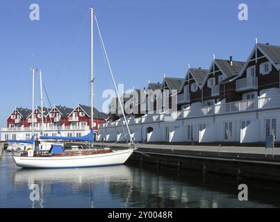 Segelboot in der Marina Bagenkop auf der Insel Langeland Stockfoto