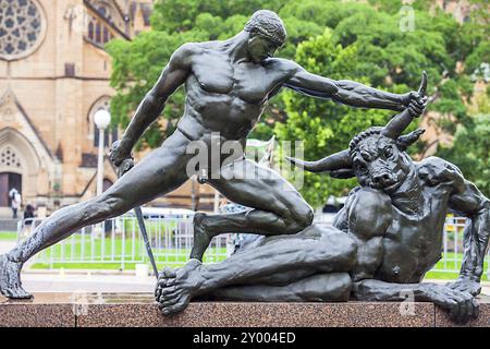 Archibald Fountain Hyde Park Sydney Australien Stockfoto