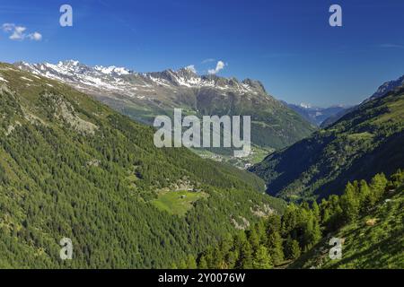 Blick vom Timmelsjoch ins Ötztal, Tirol, Österreich, Europa Stockfoto