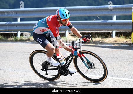 Thomas de Gendt legendärer Breakaway-Spezialist und Bühnensieger bei seiner letzten Grand Tour für Lotto dstny Vuelta a Espana 2024 Stockfoto