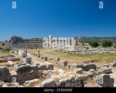 Antike Stadt Xanthos, römische Ruinen in der Türkei Stockfoto