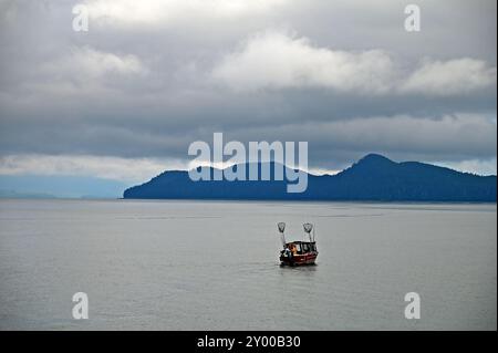 Walbeobachtung vor Juneaus Küste ist eine beliebte Aktivität der meisten Besucher und Einheimischen. Stockfoto