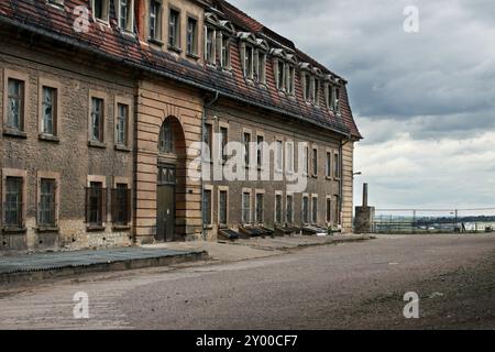 Fragment der Zitadelle Petersberg in Erfurt vor dem Sturm Stockfoto