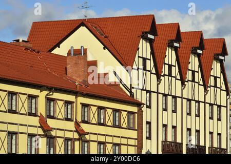 Fischerdorf, Ethnografie, Handels- und Handwerkszentrum. Kaliningrad, vor 1946 Königsberg, Russland, Europa Stockfoto
