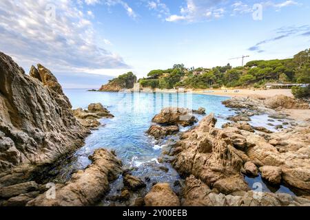 Schönen Sant Francesc Creek und Strand in Blanes in Spanien Stockfoto