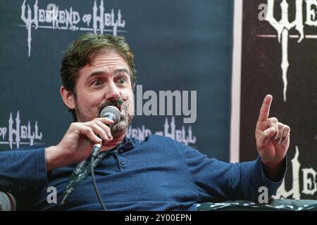 Düsseldorf-NEUSS, 2. November 2019: Zach Galligan (*1964, US-amerikanischer Schauspieler Gremlins) spricht bei We über seine Erfahrungen in der Filmindustrie Stockfoto