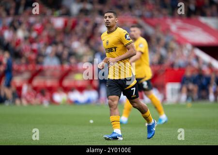 Nottingham, Großbritannien. 31. August 2024. Andre of Wolves während des Premier League-Fußballspiels zwischen Nottingham Forest und Wolverhampton Wanderers auf dem City Ground in Nottingham, England (Richard Callis/SPP) Credit: SPP Sport Press Photo. /Alamy Live News Stockfoto