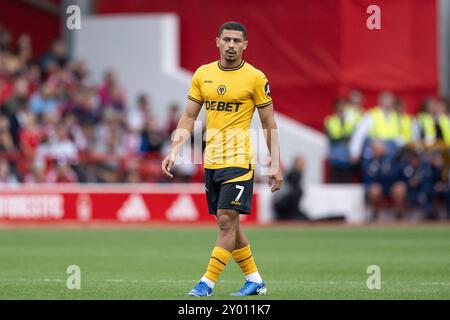 Nottingham, Großbritannien. 31. August 2024. Andre of Wolves während des Premier League-Fußballspiels zwischen Nottingham Forest und Wolverhampton Wanderers auf dem City Ground in Nottingham, England (Richard Callis/SPP) Credit: SPP Sport Press Photo. /Alamy Live News Stockfoto