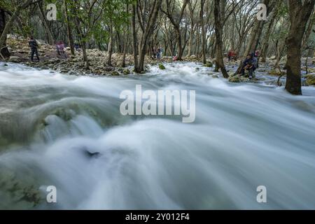 Fonts Ufanes, Gabelli Petit, Campanet, Region Sierra de Tramuntana, Mallorca, Balearen, Spanien Mallorca, Spanien, Europa Stockfoto