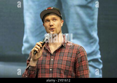 STUTTGART, 30. Juni 2018: Joonas Suotamo (Chewbacca, Star Wars) auf der Comic Con Germany Stuttgart, einer zweitägigen Fankonvention Stockfoto