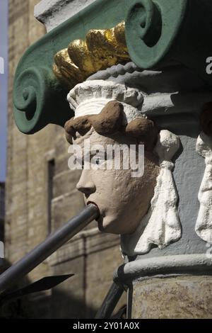 Brunnen im Rathaus in Bad Langensalza Stockfoto