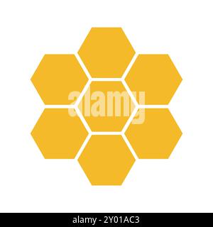 Wabensymbol isoliert auf weißem Hintergrund Stock Vektor