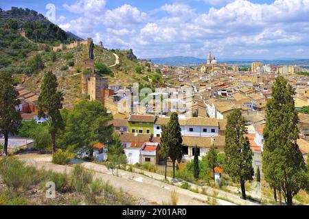 Xativa, eine Stadt in der spanischen Provinz Valencia, eine Stadt in der spanischen Provinz Valencia Stockfoto