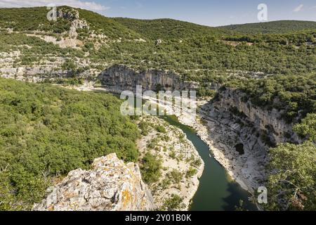 Der Fluss Ardeche in Frankreich Stockfoto