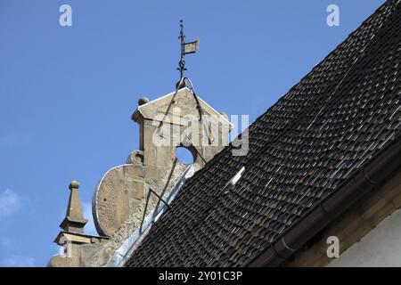 Detail des Hauses des Hexenmeisters in Lemgo Stockfoto