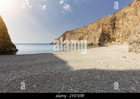 Strand am Ende der Agiofarango Schlucht, Kreta, Griechenland, Europa Stockfoto