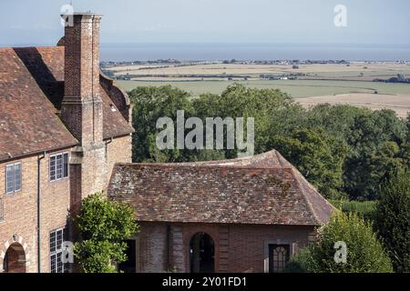 Port Lympne, Kent, Großbritannien, 2014. Blick auf das Herrenhaus in Port Lympne Stockfoto