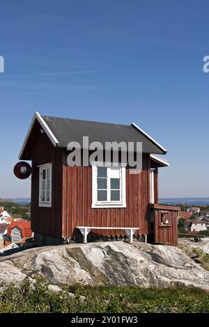 Eine kleine Hütte auf einem Hügel Stockfoto