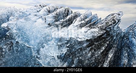 Spektakulärer Sonnenuntergang in der berühmten Jokulsarlon Glacier Lagoon Island Stockfoto