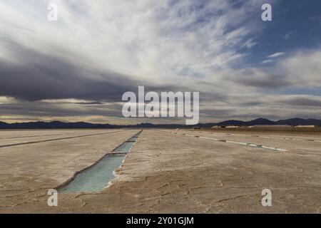 Foto der Salinas Grandes im Nordwesten Argentiniens Stockfoto