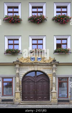 Pirna ist eine Stadt in Sachsen mit vielen historischen Sehenswürdigkeiten Stockfoto