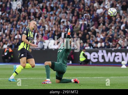 London, Großbritannien. 31. August 2024. Während des Premier League-Spiels im London Stadium. Der Bildnachweis sollte lauten: Paul Terry/Sportimage Credit: Sportimage Ltd/Alamy Live News Stockfoto