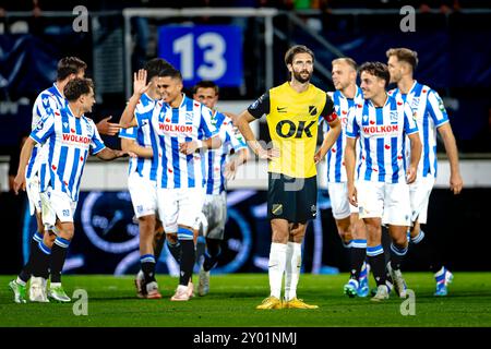 HEERENVEEN, Niederlande. 31. August 2024. Fußball, Abe Lenstra Stadium, niederländische eredivisie, Saison 2024/2025, während des Spiels Heerenveen - NAC, NAC Spieler Jan van den Berg dejorierte Credit: Pro Shots/Alamy Live News Stockfoto