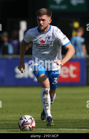 Barrow's Ben Jackson während des Spiels der Sky Bet League 2 zwischen Harrogate Town und Barrow in der Wetherby Road, Harrogate am Samstag, den 31. August 2024. (Foto: Michael Driver | MI News) Credit: MI News & Sport /Alamy Live News Stockfoto