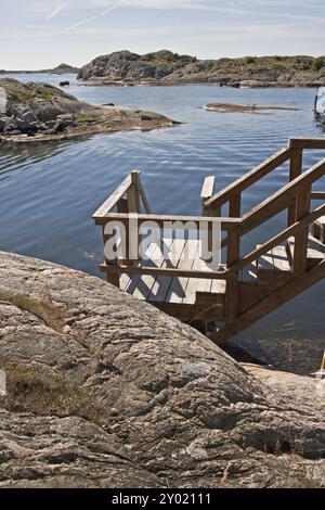 Bootsanlegestelle Stockfoto